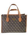 【中古】GUESS◆ハンドバッグ/--/BRW/総柄【バッグ】(4)