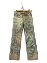 【中古】PLEATS PLEASE ISSEY MIYAKE◆08ss/World Map-Print Pants/1/コットン/BEG/総柄/PP82-ZF8...