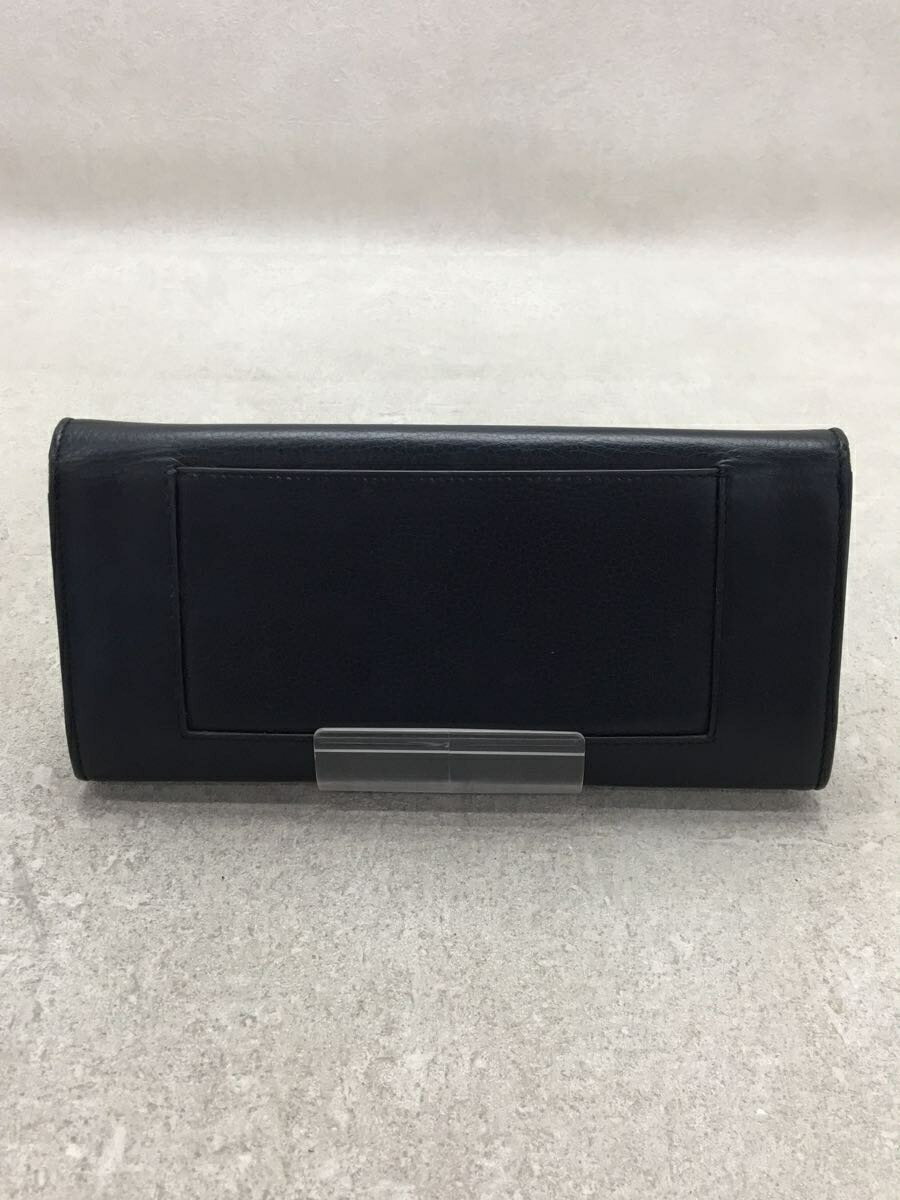 【中古】CELINE◆長財布/レザー/BLK/メンズ/ラージフラップ【服飾雑貨他】