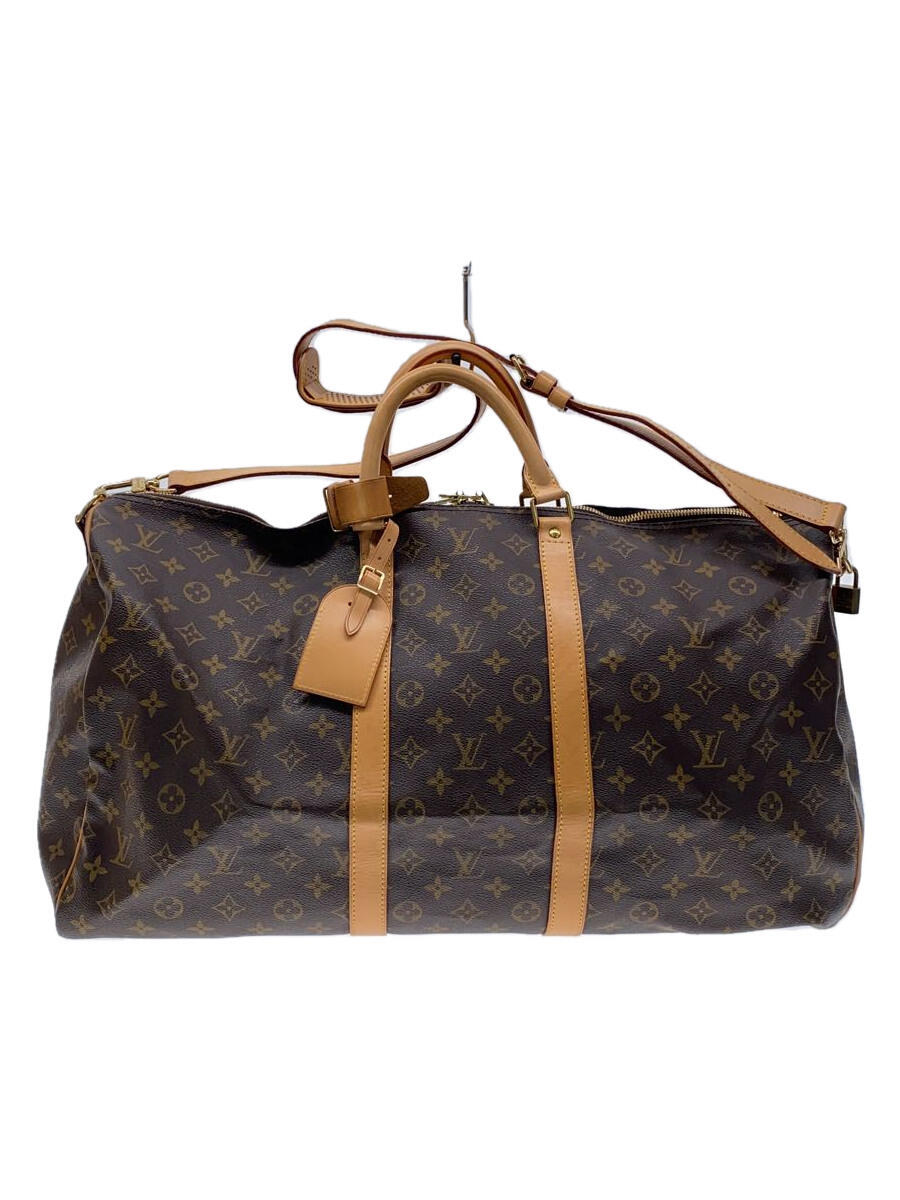 【中古】LOUIS VUITTON キーポル・バンドリエール55_モノグラム・キャンバス/PVC/総柄/底面4つ角極僅かにスレ【バッグ】