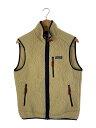 【中古】patagonia◆RETRO PILE VEST/フリースベスト/S/ポリエステル/ベージュ/22820【メンズウェア】