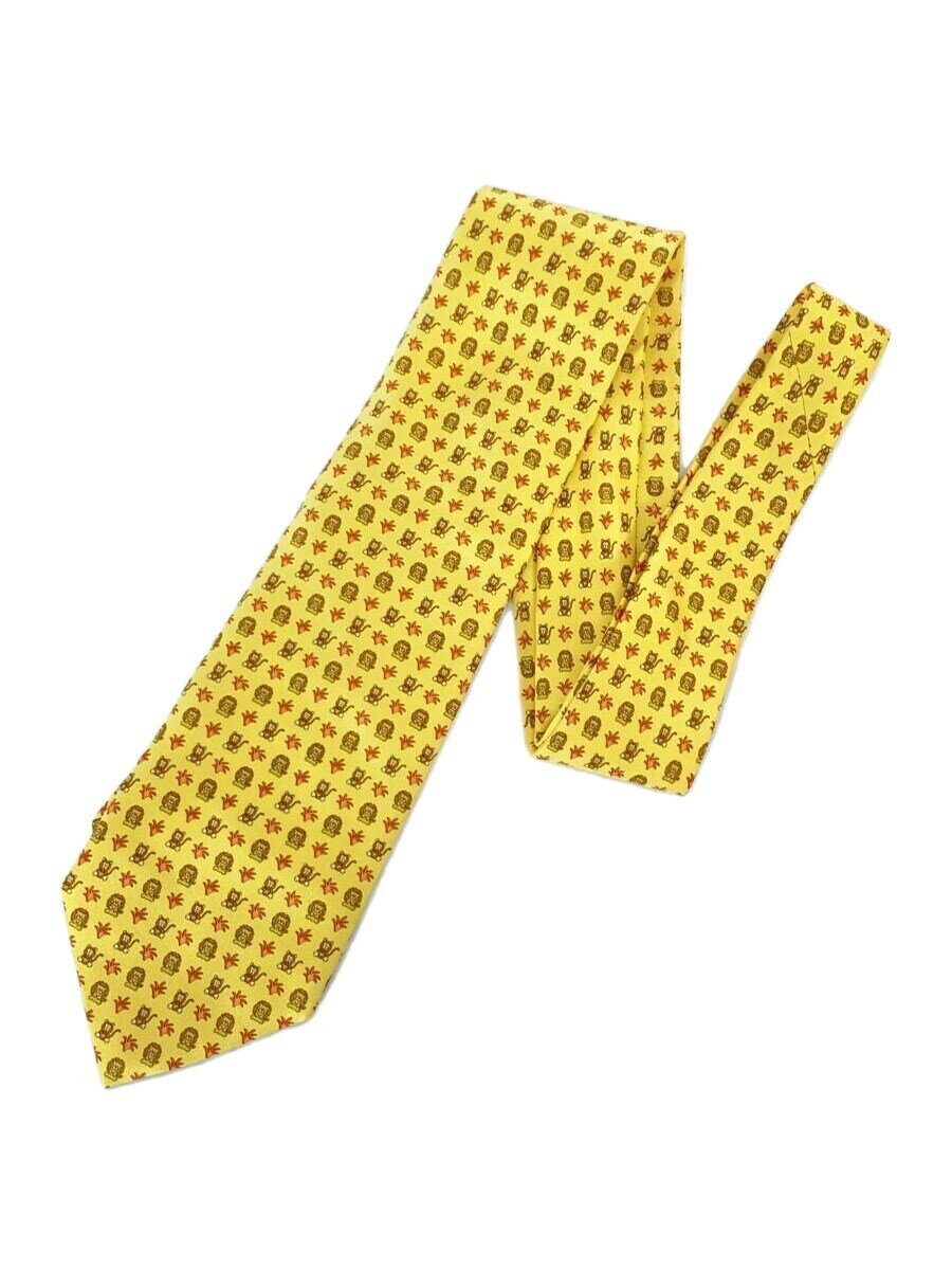 FERRAGAMO - 【中古】Salvatore Ferragamo◆ネクタイ/シルク/YLW/総柄/メンズ【服飾雑貨他】