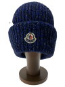 【中古】MONCLER◆ニットキャップ/--/ウール/NVY/メンズ/m1209【服飾雑貨他】