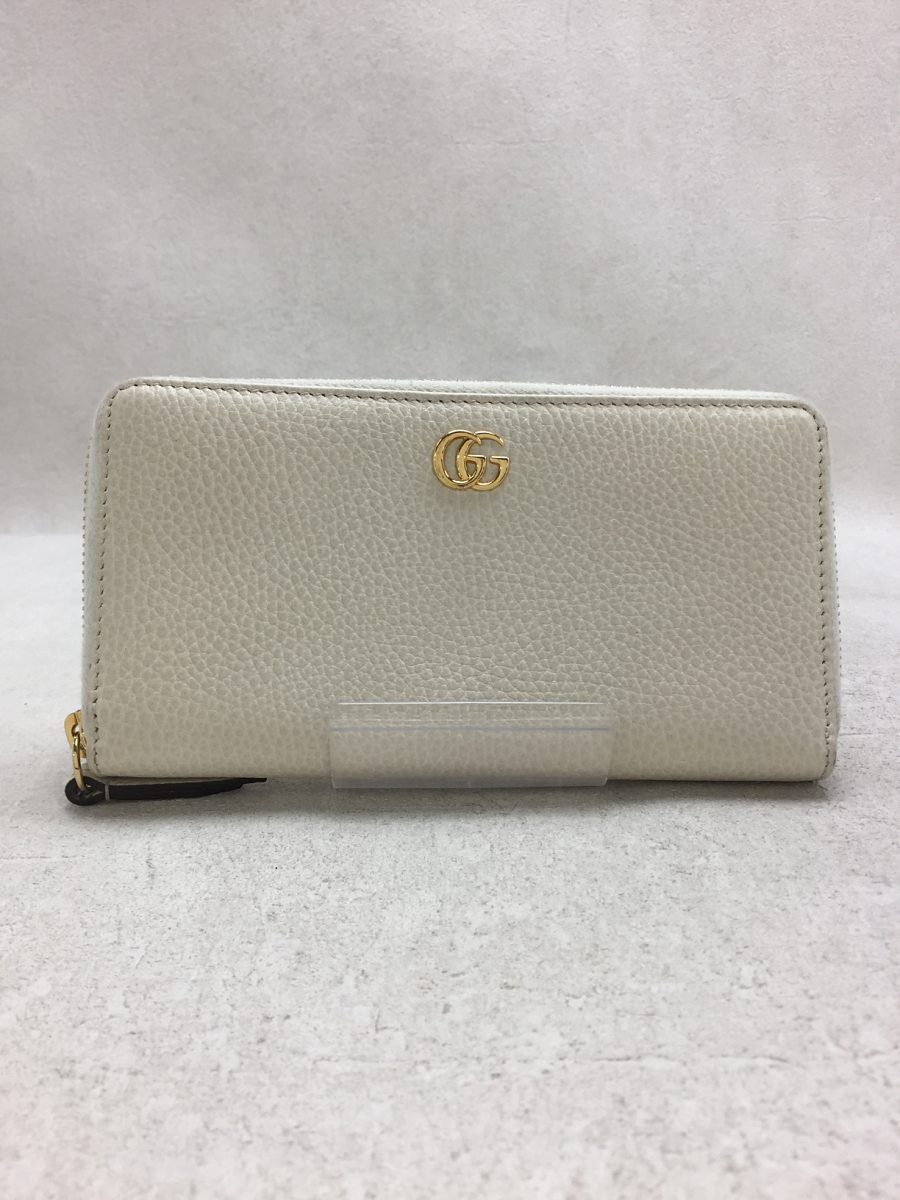 GUCCI◆プチマーモント/ラウンドファスナー/長財布/456117・0959/ホワイト/セカンドストリート