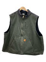 【中古】Carhartt◆コットン/KHK/V33 355/3XL/シェルパラインドサンドストーンベスト/MADE IN MEXICO//【メンズウェア】