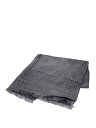 【中古】EMPORIO ARMANI◆ストール/コットン/GRY/無地/メンズ【服飾雑貨他】