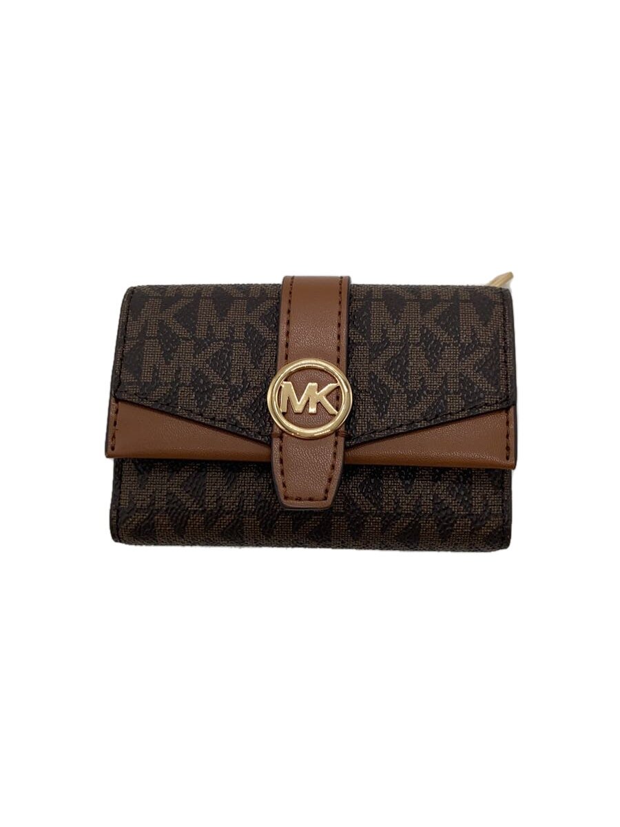 【中古】MICHAEL KORS◆3つ折り財布/PVC/BRW/総柄/レディース/35S5GGRK4B200【服飾雑貨他】