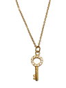 【中古】SCOMMAG◆KeyTopネックレス/メッキ/カラーストーン/GLD/トップ有/レディース【服飾雑貨他】