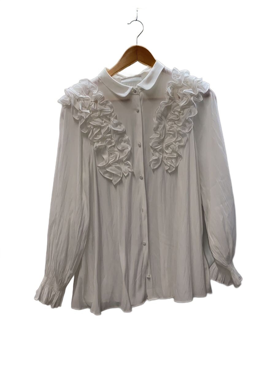 【中古】CELFORD◆フリルヨークシャツカラーブラウス/WHT/CWSB255082【レディースウェア】