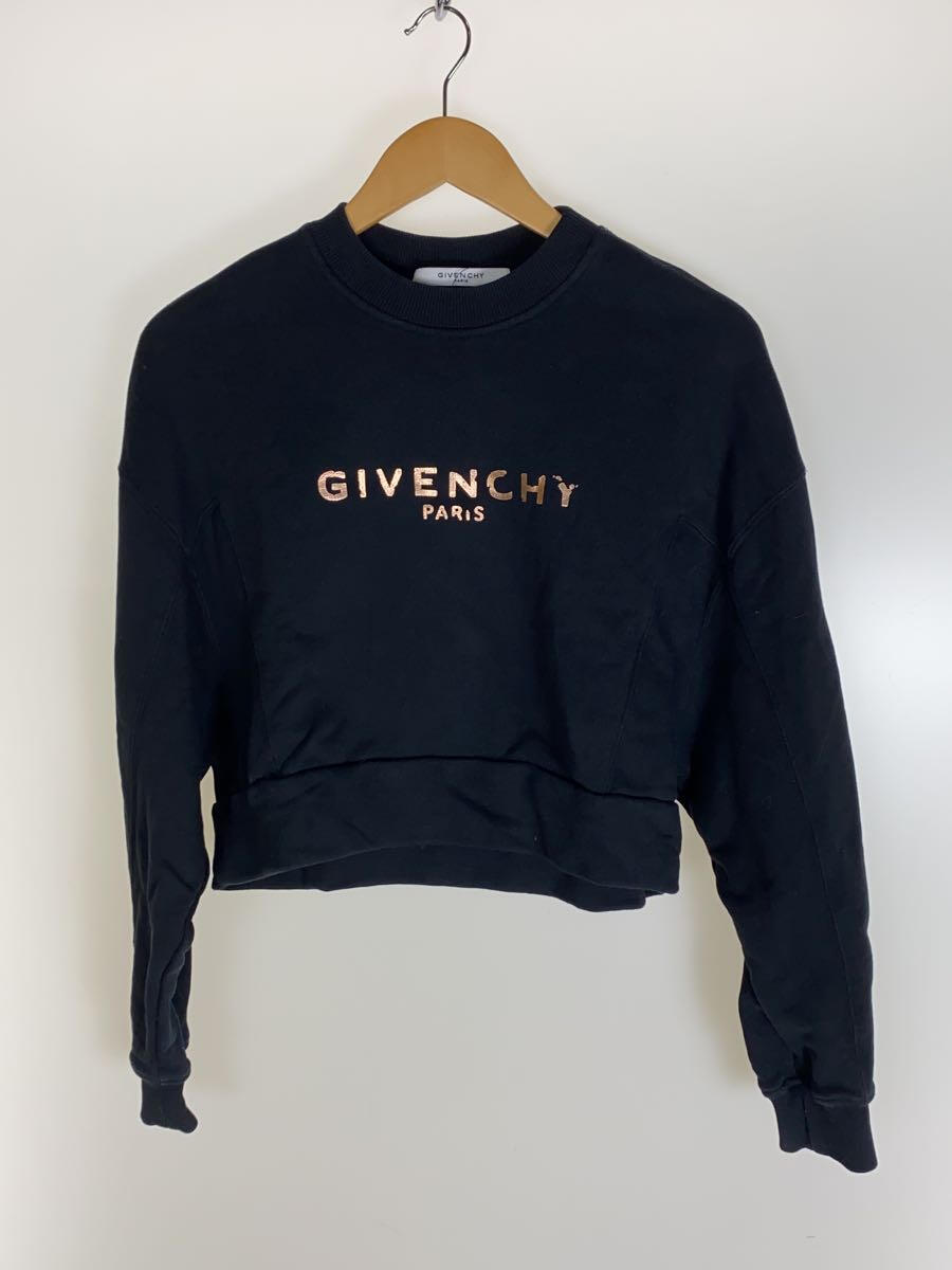 【中古】GIVENCHY◆スウェット/XS/コットン/BLK/プリント/BWJ00D3Z2L【レディースウェア】