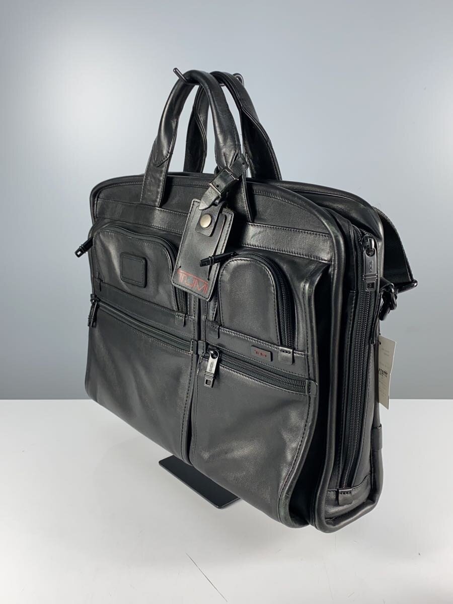 【中古】TUMI◆ブリーフケース/レザー/BLK/無地/96114DH【バッグ】