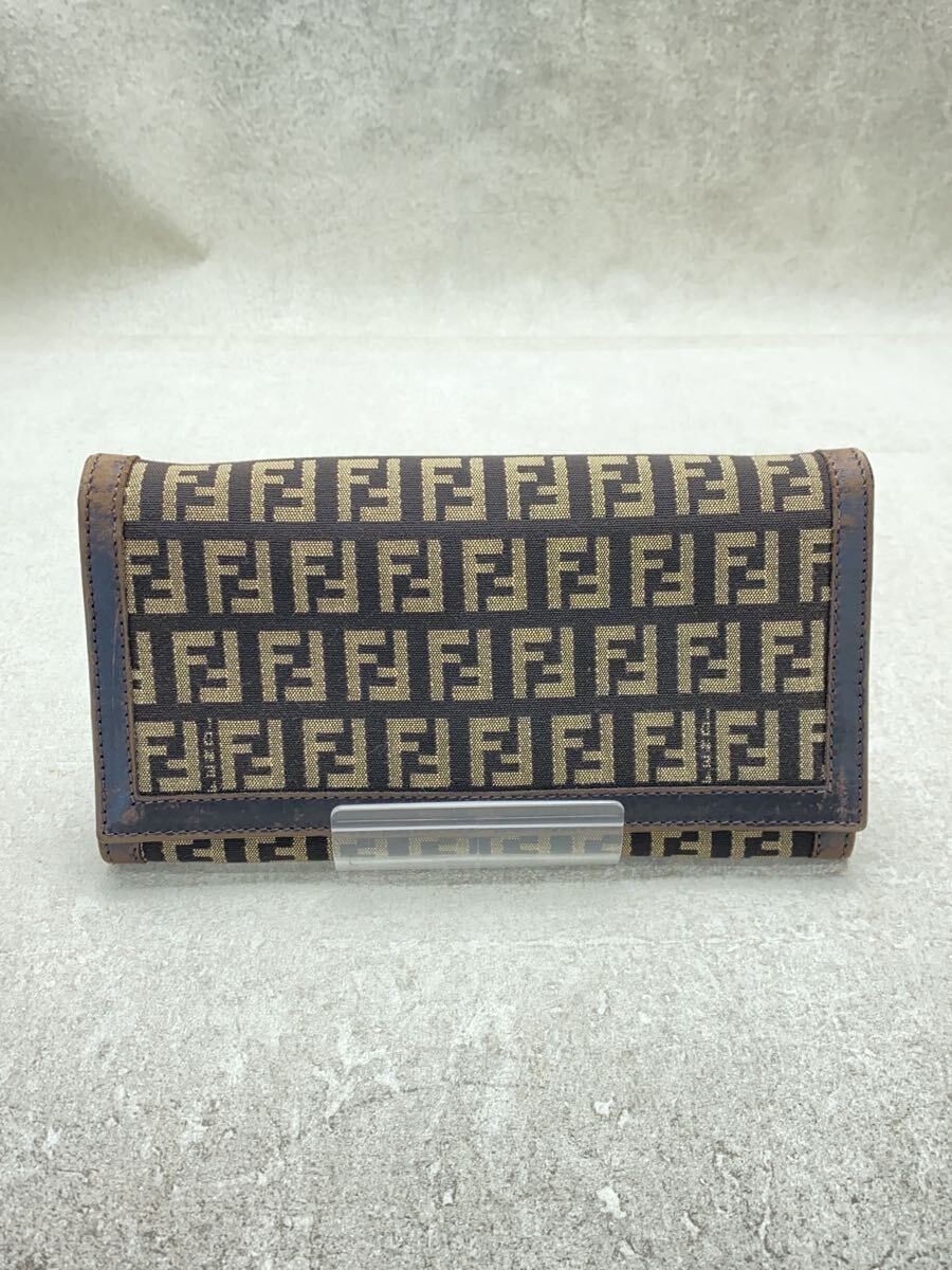 【中古】FENDI◆長財布/--/ブラウン/