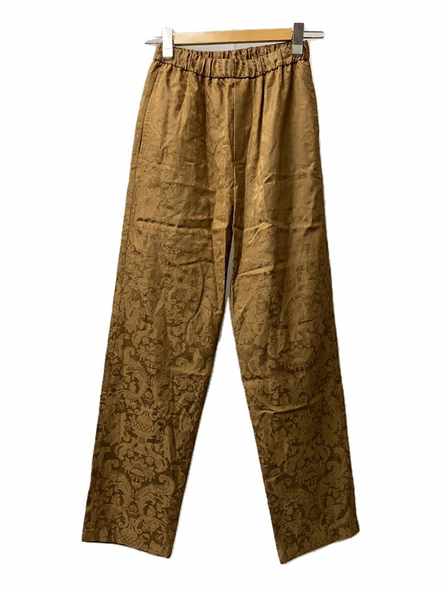 【中古】CABaN◆フラワージャガードシャーリングパンツ/ボトム/S/レーヨン/BRW/59-04-14-04001【レディースウェア】