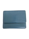 【中古】HIRAMEKI.◆3つ折り財布/--/BLU/無地/レディース【服飾雑貨他】(4)