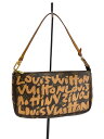 【中古】LOUIS VUITTON◆ポシェット・アクセソワール_モノグラム・グラフィティ_BRW/PVC/BRW【バッグ】