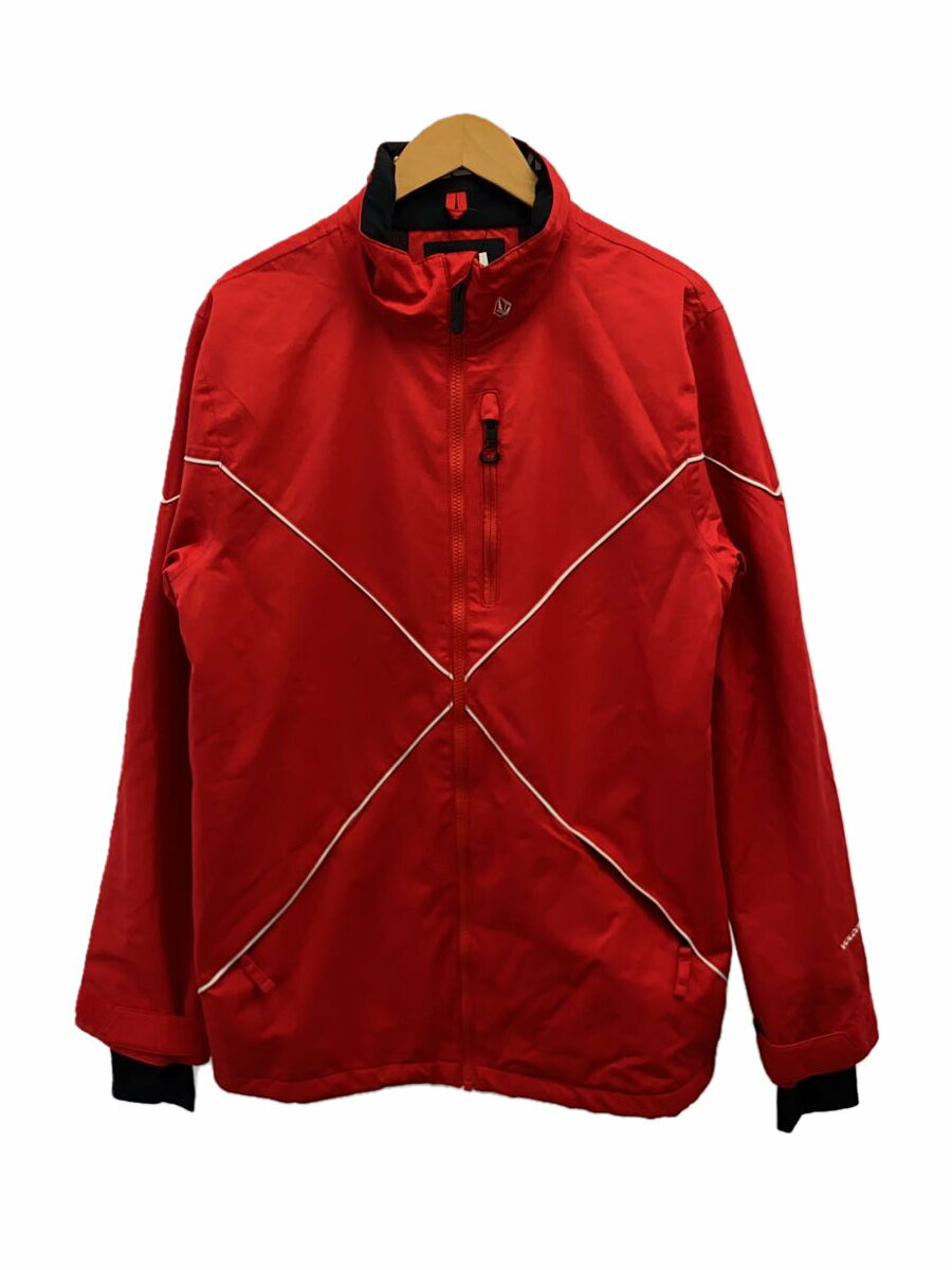 【中古】VOLCOM◆ジャケット/M/ポリエステル/RED/レッド/G0652114【メンズウェア】