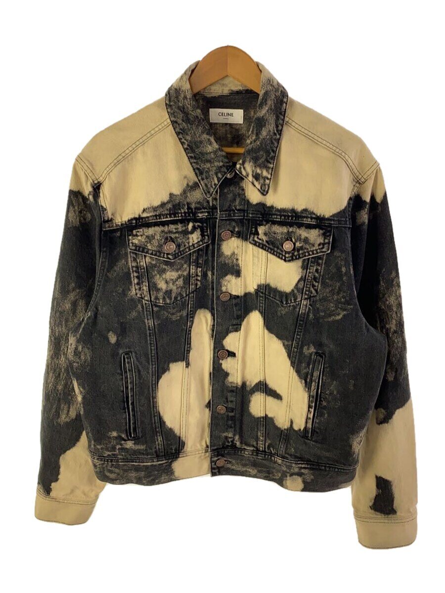 【中古】CELINE◆ハリスウォッシュデニム トラッカージャケット/S/デニム/BLK/2Q503510T【メンズウェア】