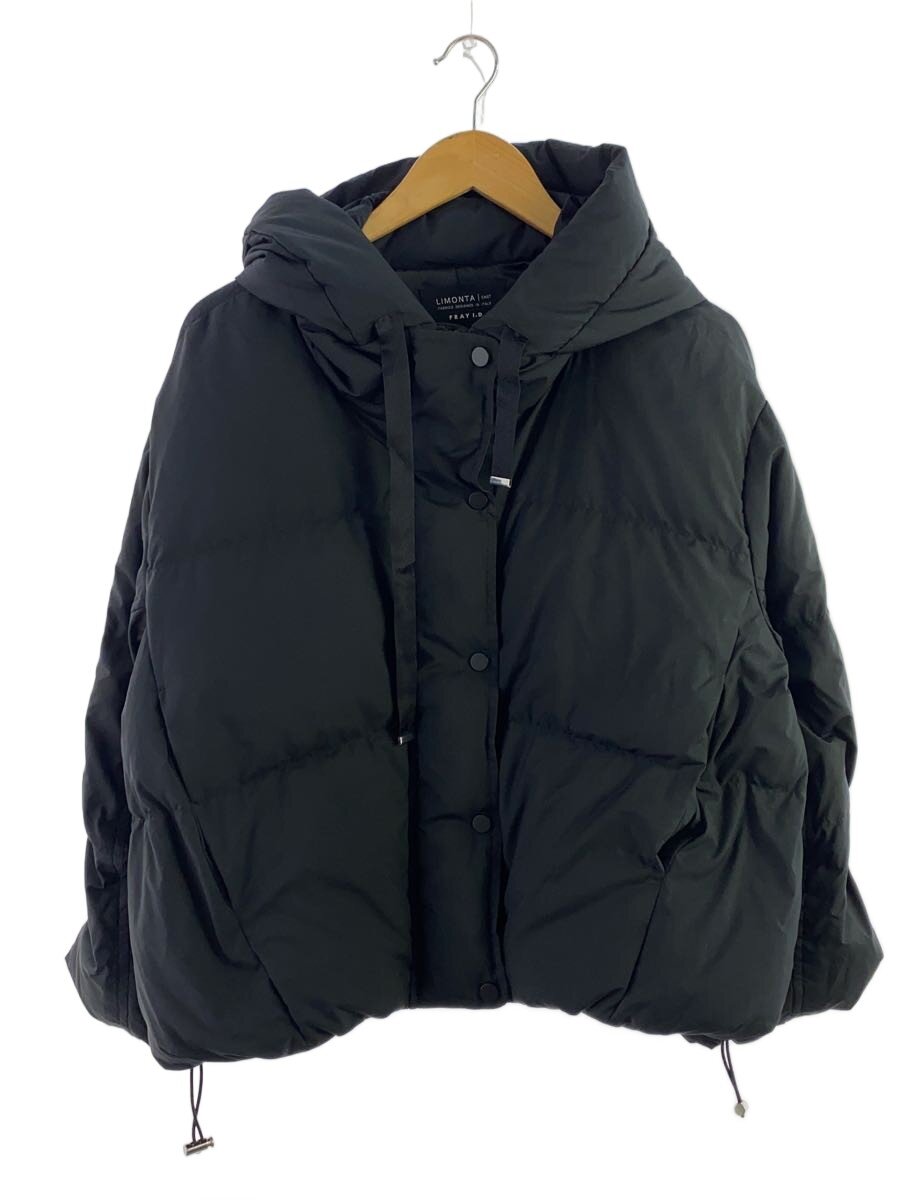 【中古】FRAY I.D◆22AW/LIMONTA/フードダウンジャケット/0/ナイロン/BLK/無地/FWFC225001【レディースウェア】