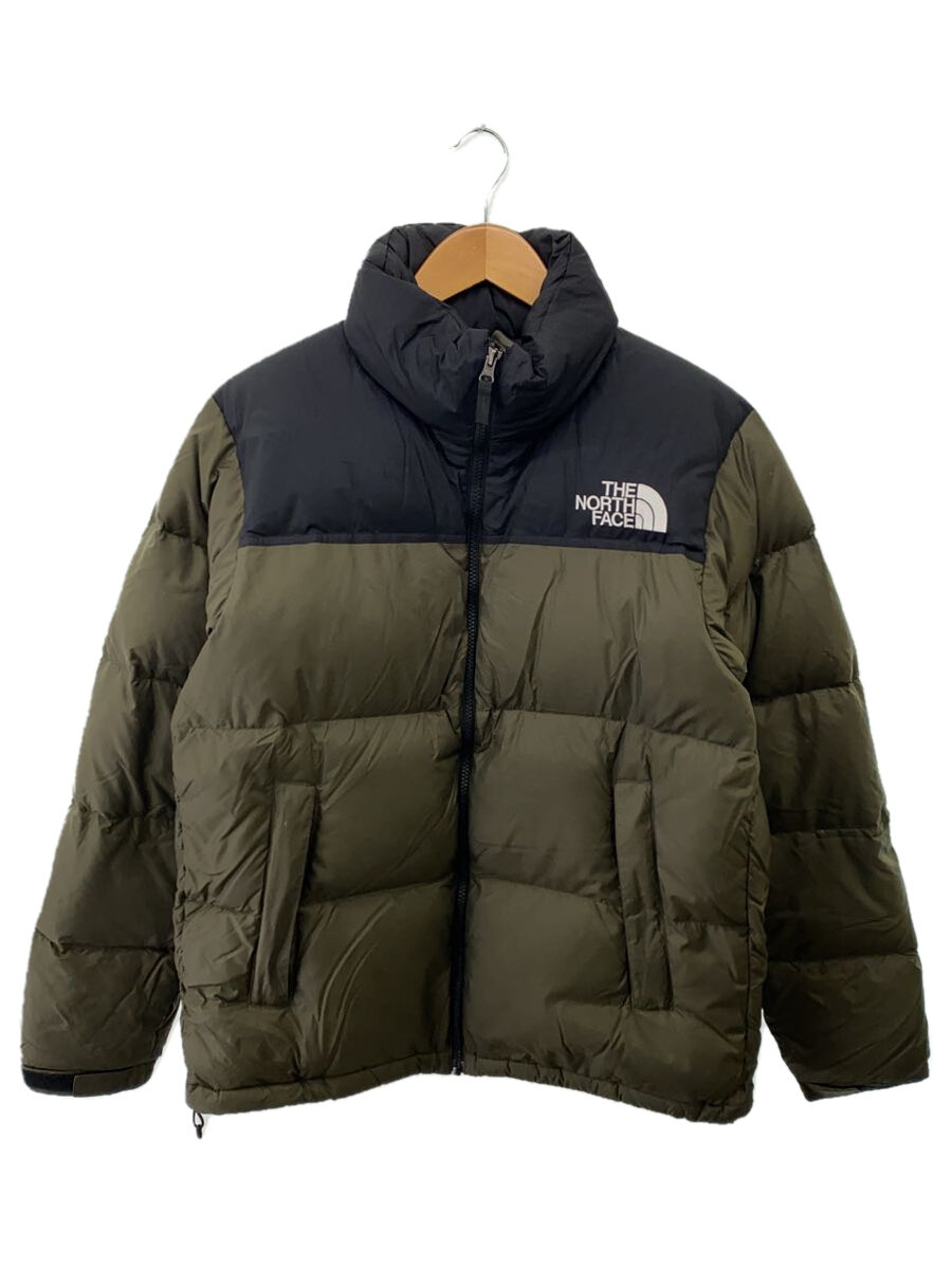 【中古】THE NORTH FACE◆NUPTSE JACKET_ヌプシジャケット/M/ナイロン/KHK【メンズウェア】