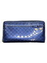【中古】GUCCI◆長財布_マイクログッチシマ/レザー/NVY/レディース【服飾雑貨他】(4)