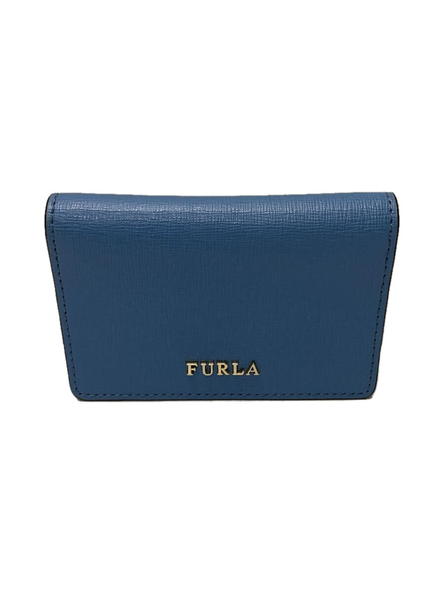 Commuter-Pass Holders, Pass Holders - 【中古】FURLA◆カードケース/レザー/BLU/レディース【服飾雑貨他】