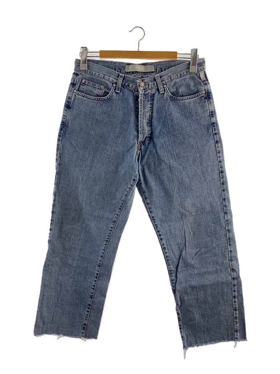 【中古】VERSACE◆ストレートパンツ/35/デニム/BLU/無地【メンズウェア】
