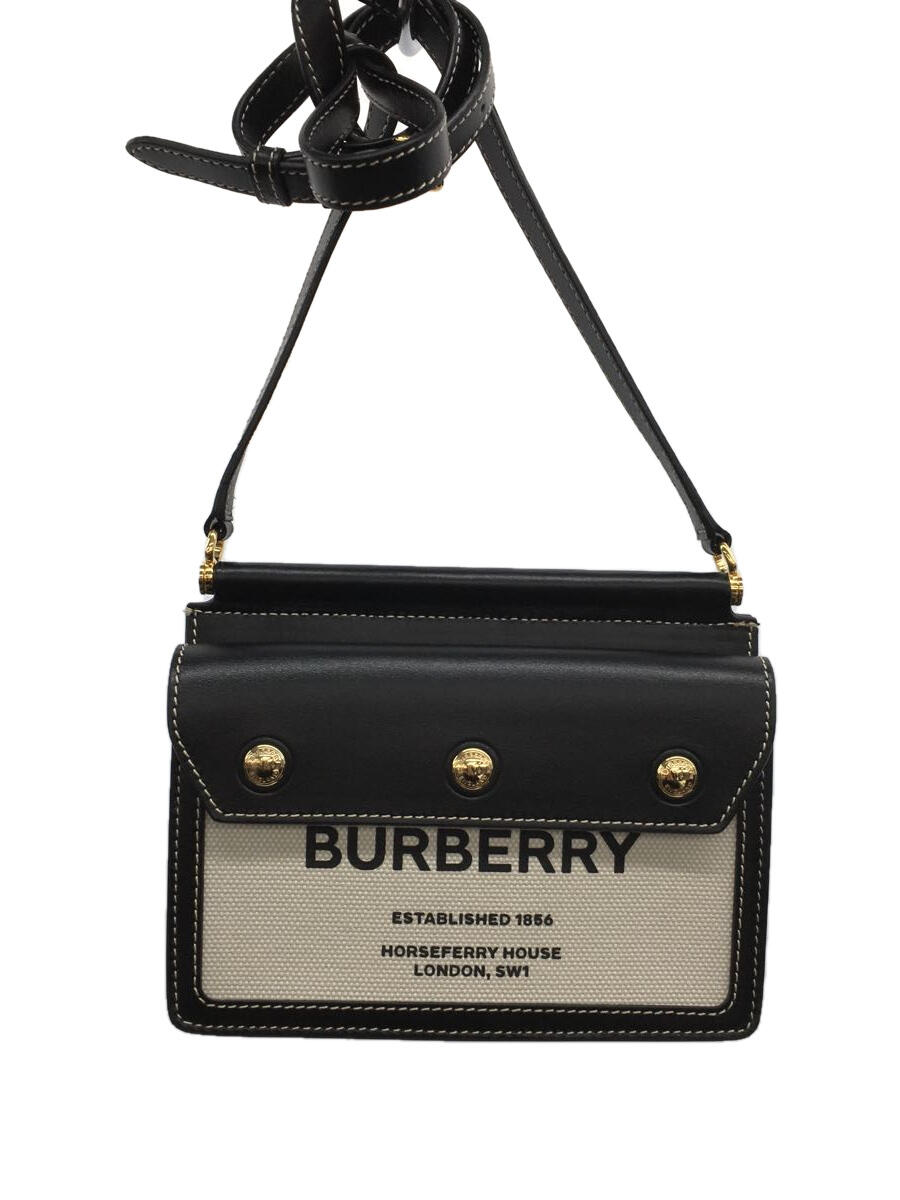 【中古】BURBERRY◆ショルダーバッグ/BLK【バッグ】