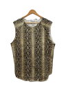 【中古】DAIRIKU◆23AW/Python No-Sleeve Tour tee/M/コットン/BEG/アニマル/23AW C-5【メンズウェア】