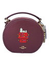 【中古】COACH◆ショルダーバッグ/PVC/ボルドー/CE844【バッグ】