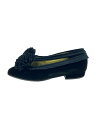 【中古】CHANEL◆フラットパンプス/34.5/BLK/ベロア【シューズ】
