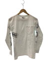 【中古】CHROME HEARTS◆長袖Tシャツ/S/コットン/WHT【レディースウェア】