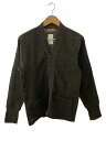 【中古】sportswear◆30s/エルボークロス/カーディガン(厚手)/--/ウール/BRW/ヴィンテージ/【メンズウェア】