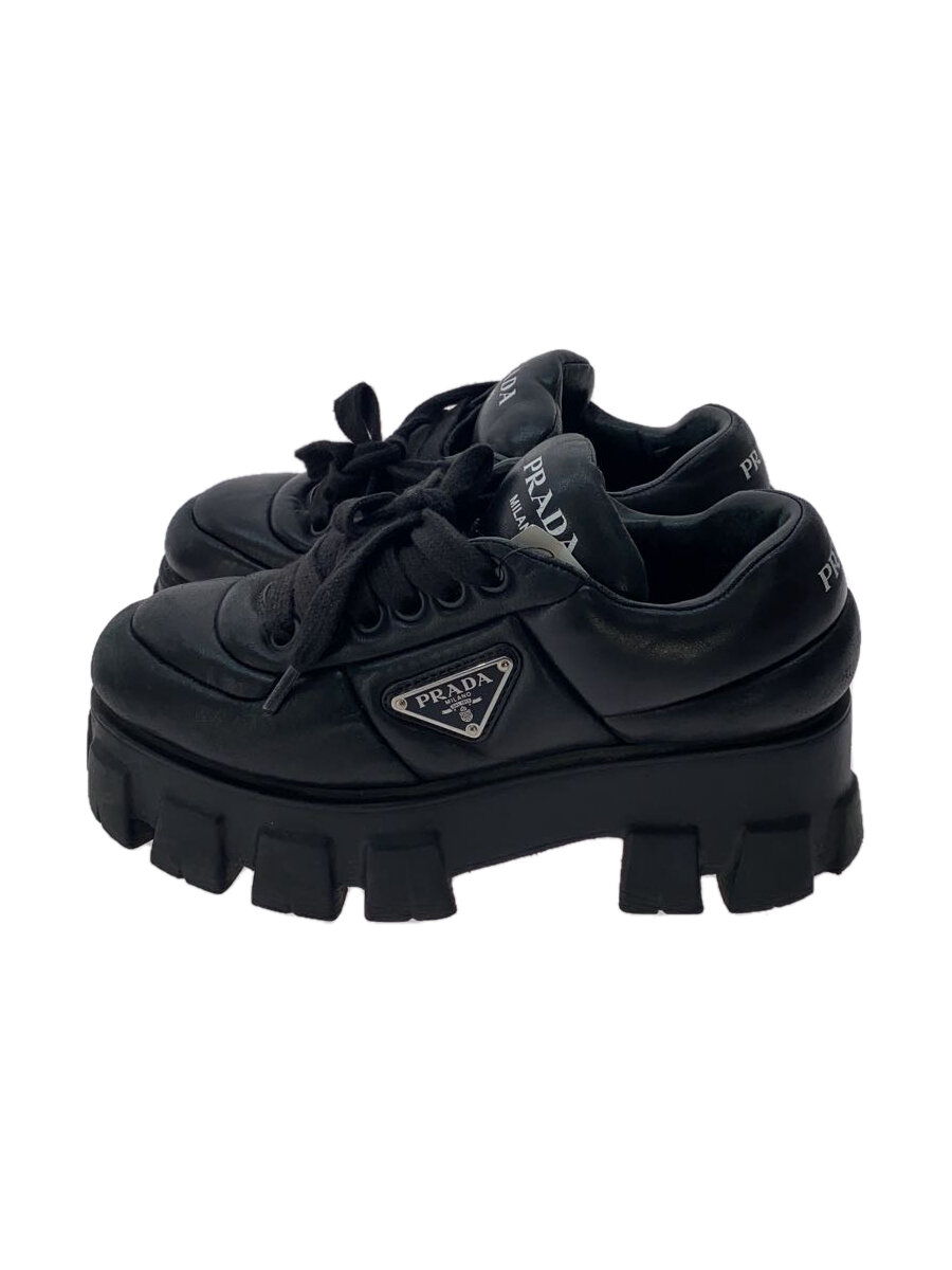 【中古】PRADA◆ローカットスニーカー/36/ブラック/119【シューズ】