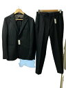 【中古】EDIFICE◆セットアップ/L/ウール/BLK/ストライプ/20-010-300-1001-4-0【メンズウェア】