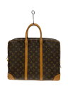 【中古】LOUIS VUITTON◆1)ポルト・ドキュマン・ヴォワヤージュ_モノグラム・キャンバス_BRW/PVC/BRW【バッグ】