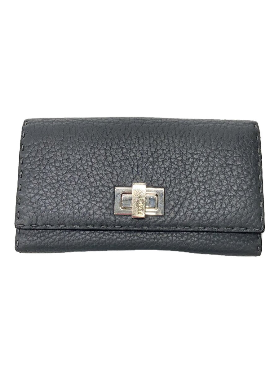 【中古】FENDI◆長財布/レザー/GRY/レディース/23026060 NT【服飾雑貨他】