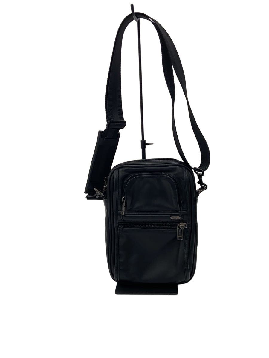 【中古】TUMI◆ショルダーバッグ/レザー/BLK/無地/92102d4【バッグ】