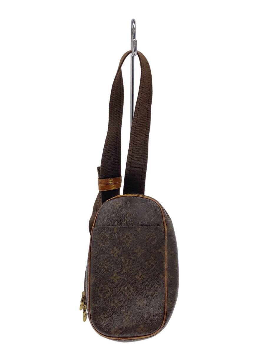 【中古】LOUIS VUITTON◆ポシェット・ガンジュ_モノグラム・キャンバス/PVC/BRW【バッグ】