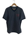 【中古】LOUIS VUITTON◆Tシャツ/L/コットン/BLK/ボーダー/RM101M MQJR ...