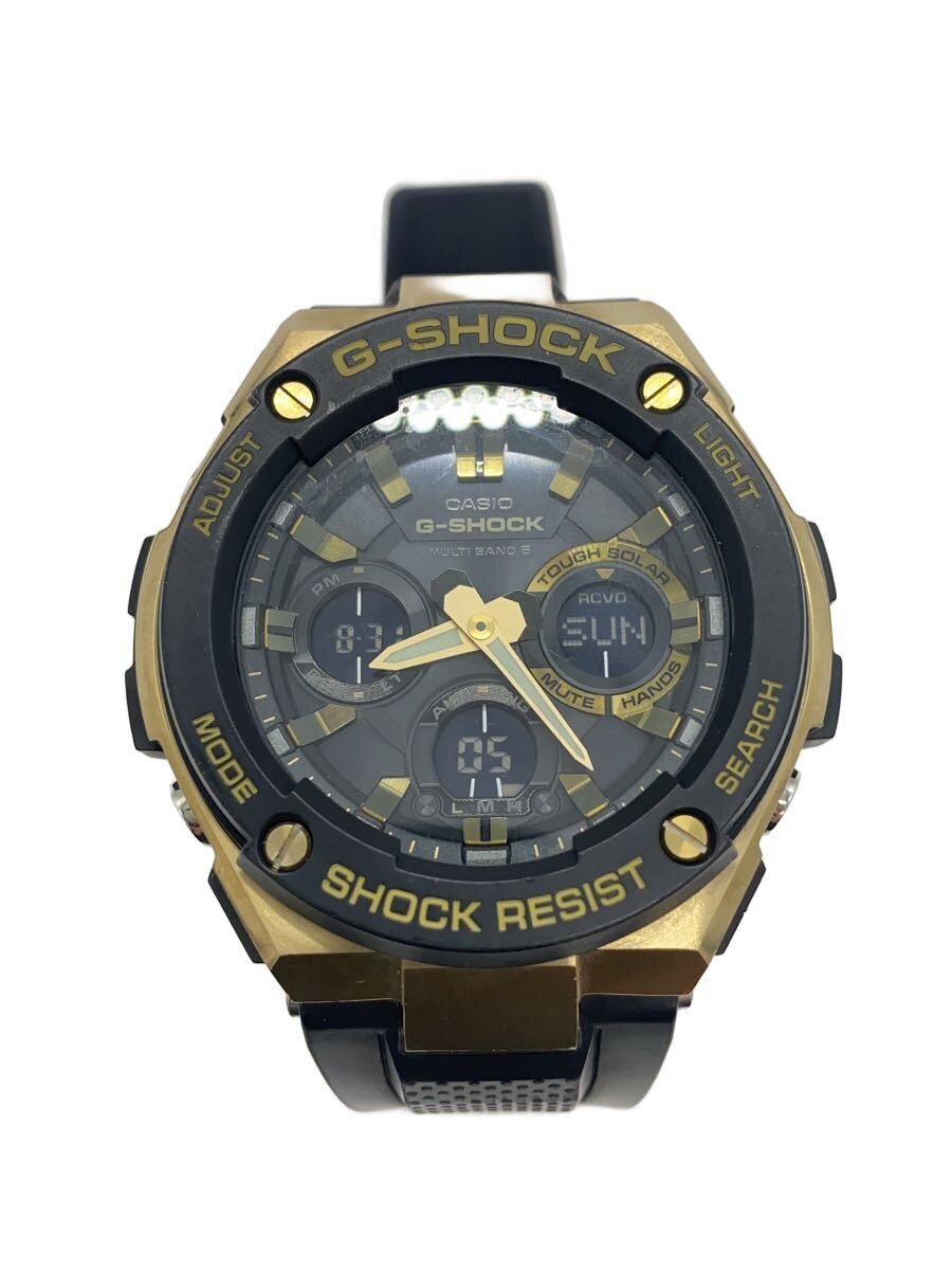 【中古】CASIO◆ソーラー腕時計・G-SHOCK/デジアナ/GLD【服飾雑貨他】