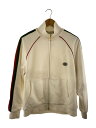 【中古】GUCCI◆ウェブライン フルジップスウェット/トップス/XS/コットン/WHT/無地/625405【メンズウェア】