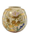 【中古】九谷焼◆壷・花瓶/BEG【インテリア小物・日用雑貨】