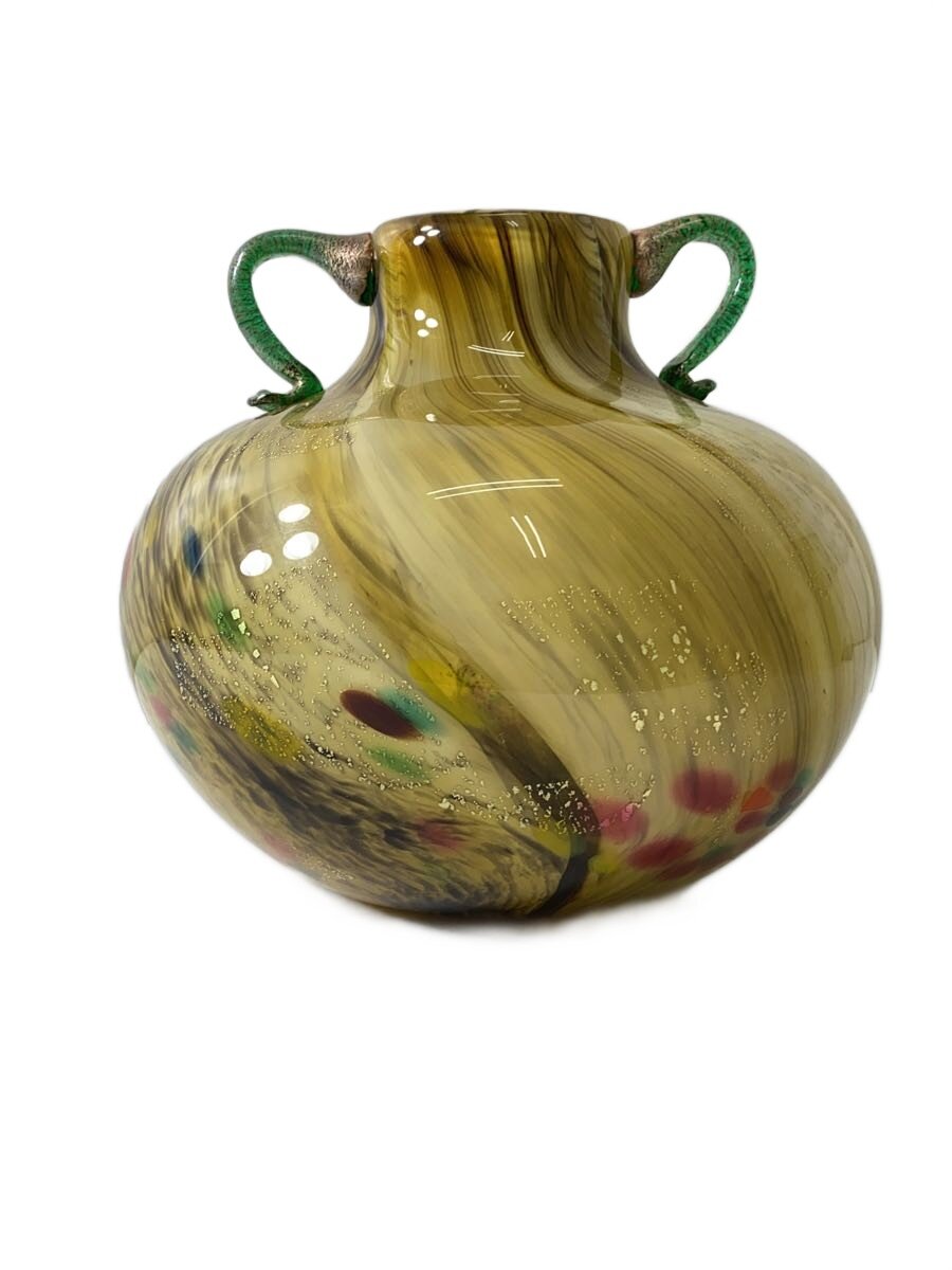 【中古】津軽びいどろ◆壷・花瓶/KHK/F-62051【インテリア小物・日用雑貨】