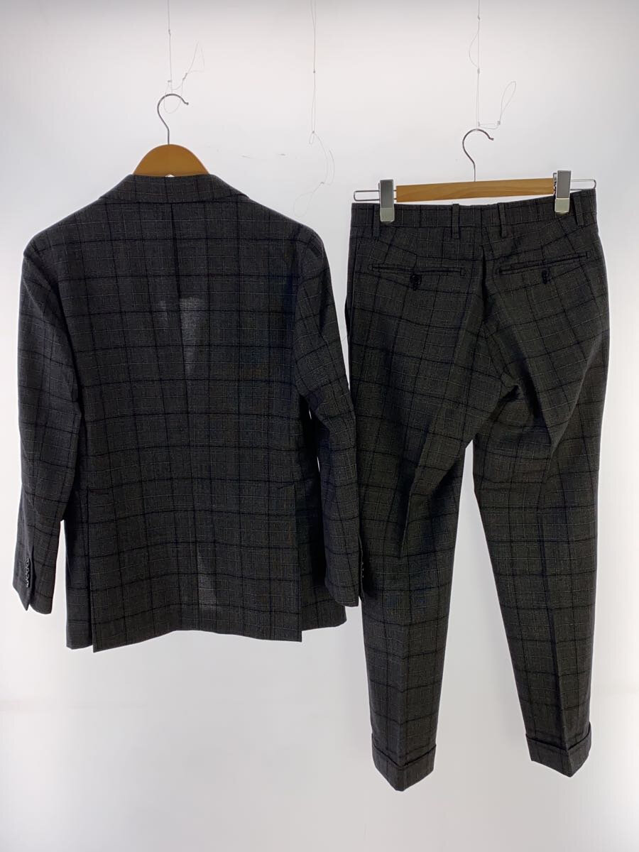 【中古】TAGLIATORE◆スリーピース/2B/サイドベンツ/カシミア混/セットアップ/44/コットン/GRY/グレンチェック【メンズウェア】