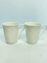 【中古】WEDGWOOD◆カップ/2点セット/ホワイト/ボーンチャイナ/葡萄/ウェッジウッド【キッチン用品】