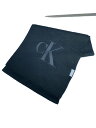 【中古】Calvin Klein Jeans◆マフラー/アクリル/BLK/メンズ【服飾雑貨他】