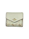 【中古】COACH◆3つ折り財布/--/クリーム/総柄/レディース/C0047【服飾雑貨他】