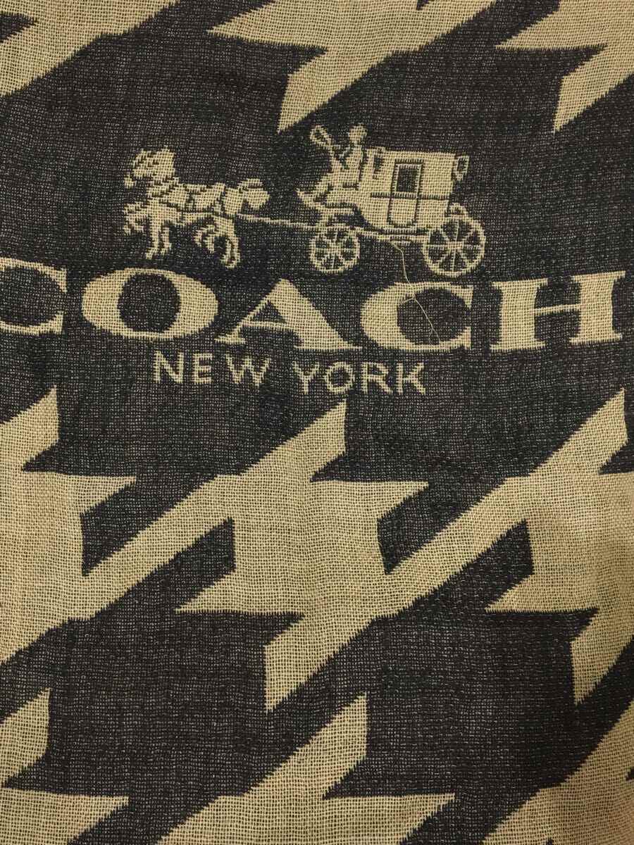 【中古】COACH◆スカーフ/ウール/BEG/レディース【服飾雑貨他】 3