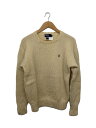 【中古】POLO RALPH LAUREN◆ニット・セーター(厚手)/M/ウール/CRM/無地/90s【メンズウェア】