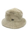 【中古】NEW ERA◆ハット/--/ポリエステル/BEG/レディース【服飾雑貨他】